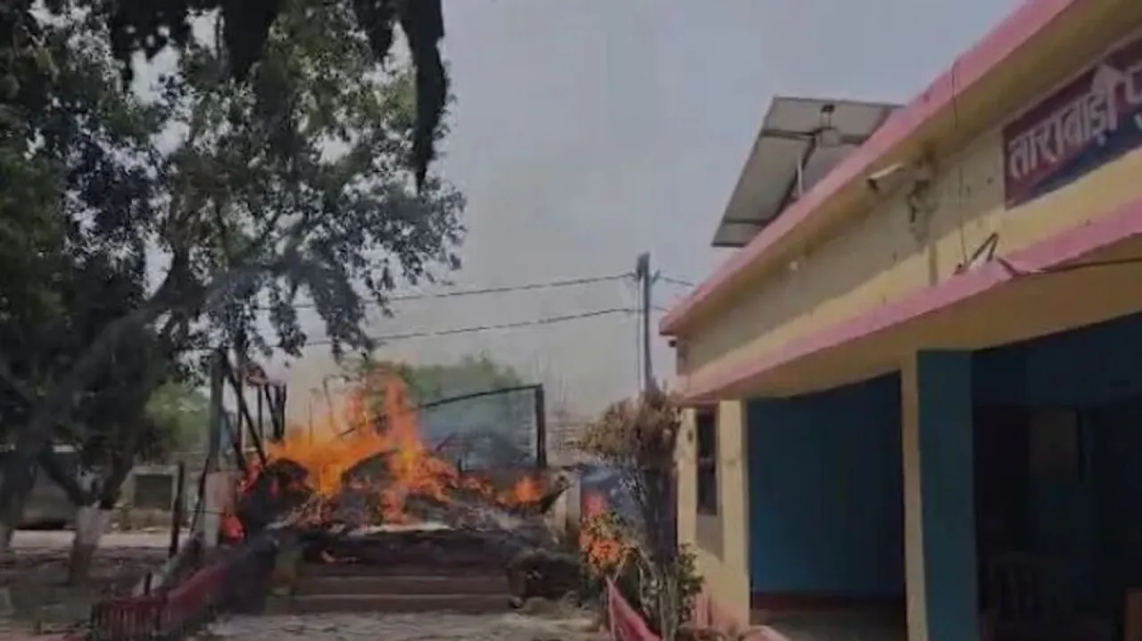 Fire In Police Station 