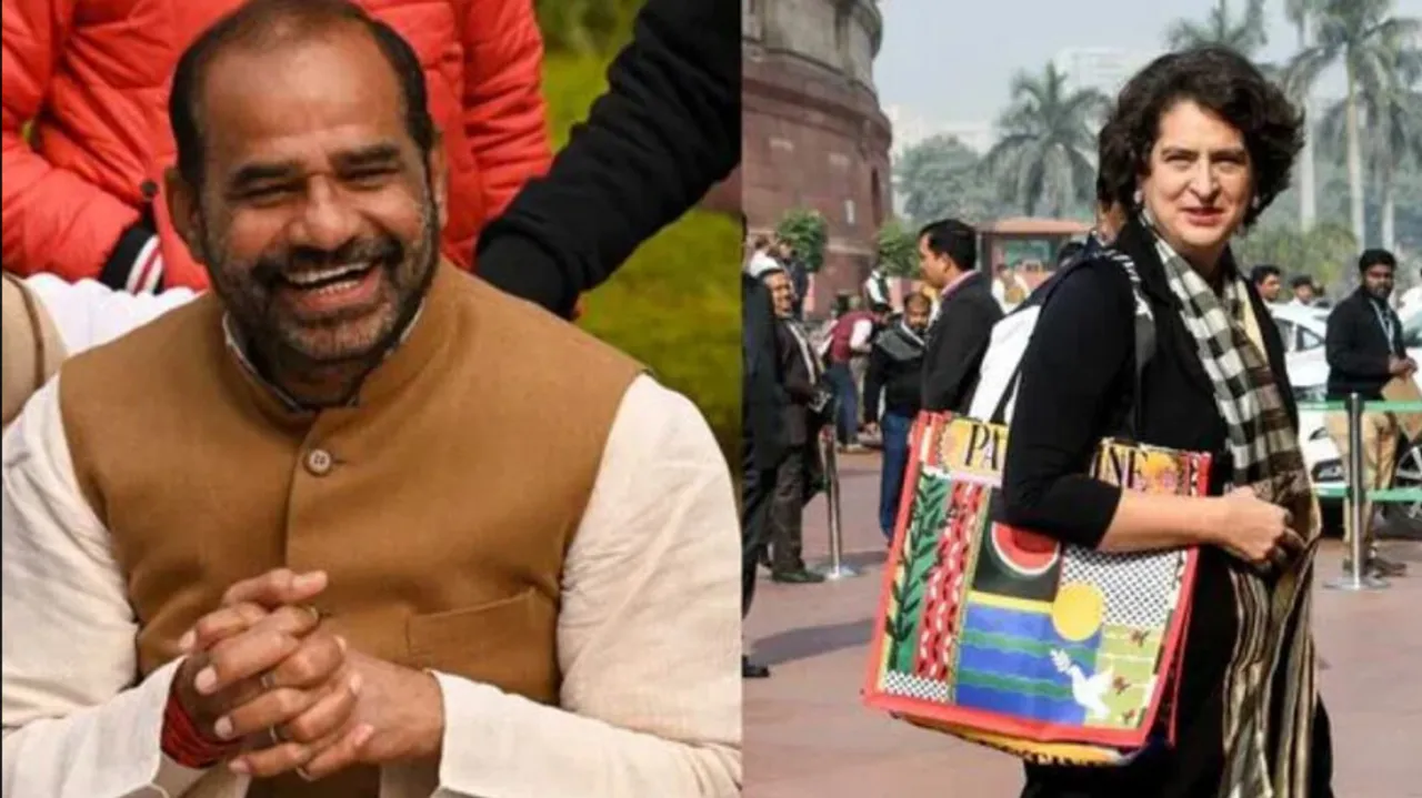 Ramesh Bidhuri and Priyanka Gandhi