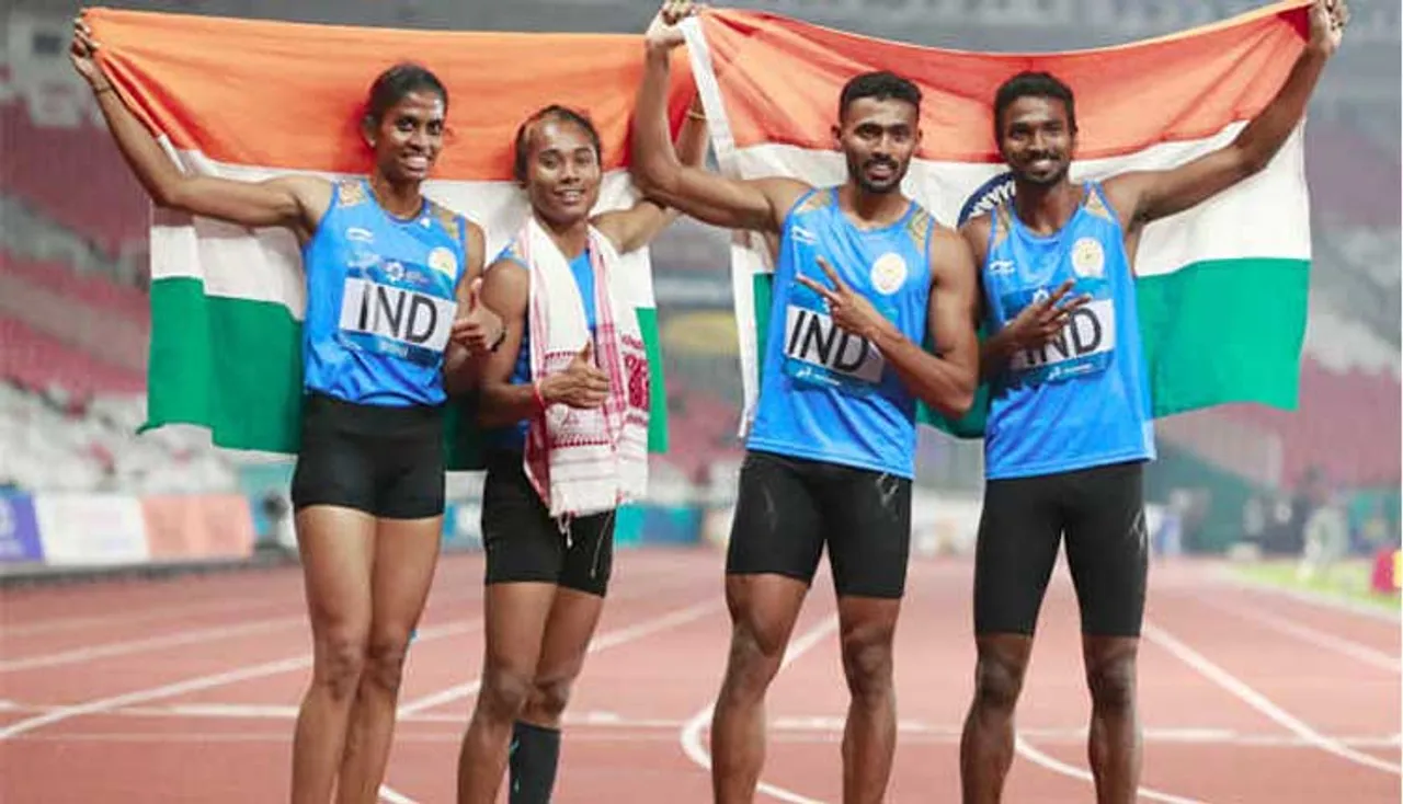 ୪x୪୦୦ ରିଲେରେ ରୌପ୍ୟ, ଭାରତର ପଦକ ସଂଖ୍ୟା ୫୦ ଛୁଇଁଲା