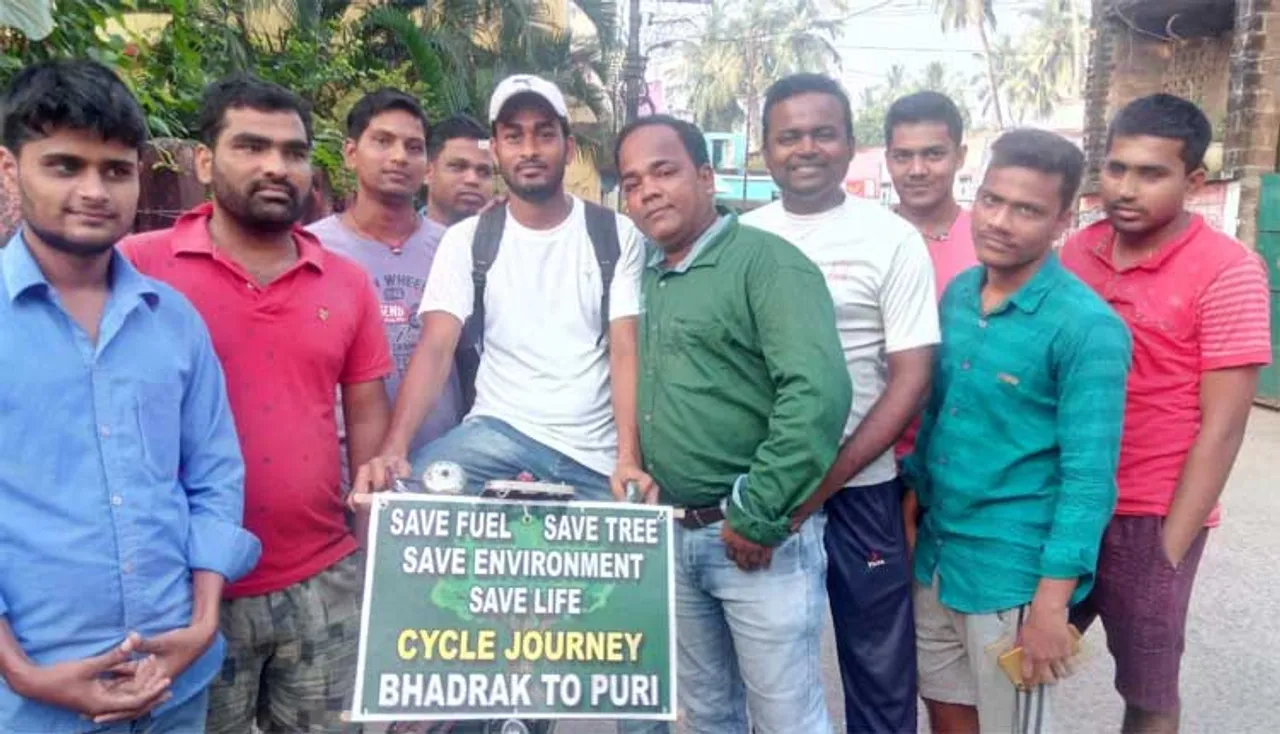 'ସେଭ୍ ଫୁଏଲ୍‌, ସେଭ୍ ଏନ୍‌ଭିରନମେଣ୍ଟ': ବିଭୂତିଙ୍କ ସାଇକେଲ ଯାତ୍ରା