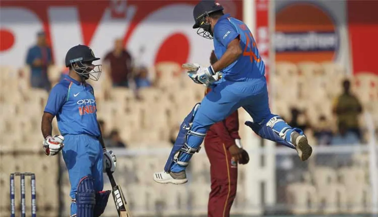 ରୋହିତ-ରାୟିଡୁ ବିସ୍ଫୋରଣ, ଇଣ୍ଡିଜ୍‌କୁ ୩୭୮ ରନ୍‌ର ଟାର୍ଗେଟ ଦେଲା ଭାରତ