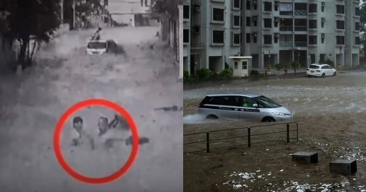 ବନ୍ୟା ସ୍ରୋତରେ ଭାସି ଯାଉଥିଲେ ୨ ପିଲା,  ଆଉ ତା’ ପରେ କ’ଣ ହେଲା ସେମାନଙ୍କର? ଭାଇରାଲ୍‌ ହେଲା ଭିଡ଼ିଓ