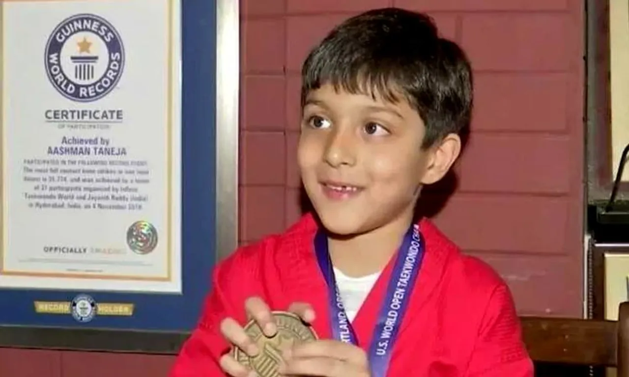 ତାଇକୋଣ୍ଡରେ ଗିନିଜ୍‌ ୱାର୍ଲଡ ରେକର୍ଡ କଲେ ୫ ବର୍ଷର ପିଲା