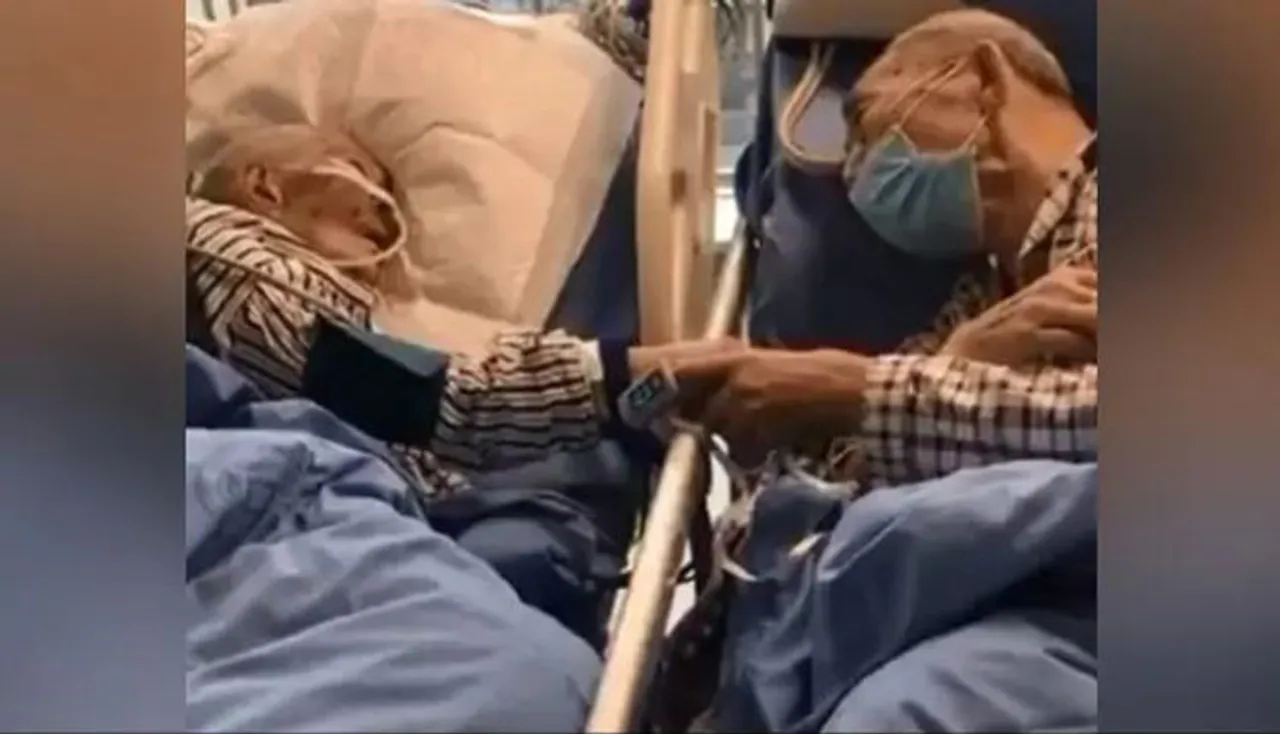 ଶେଷ ଶଯ୍ୟାରେ କରୋନା ଭାଇରସ୍‌ରେ ପୀଡ଼ିତ ବୃଦ୍ଧ ଦମ୍ପତି, ଦେଖନ୍ତୁ ଭିଡିଓ