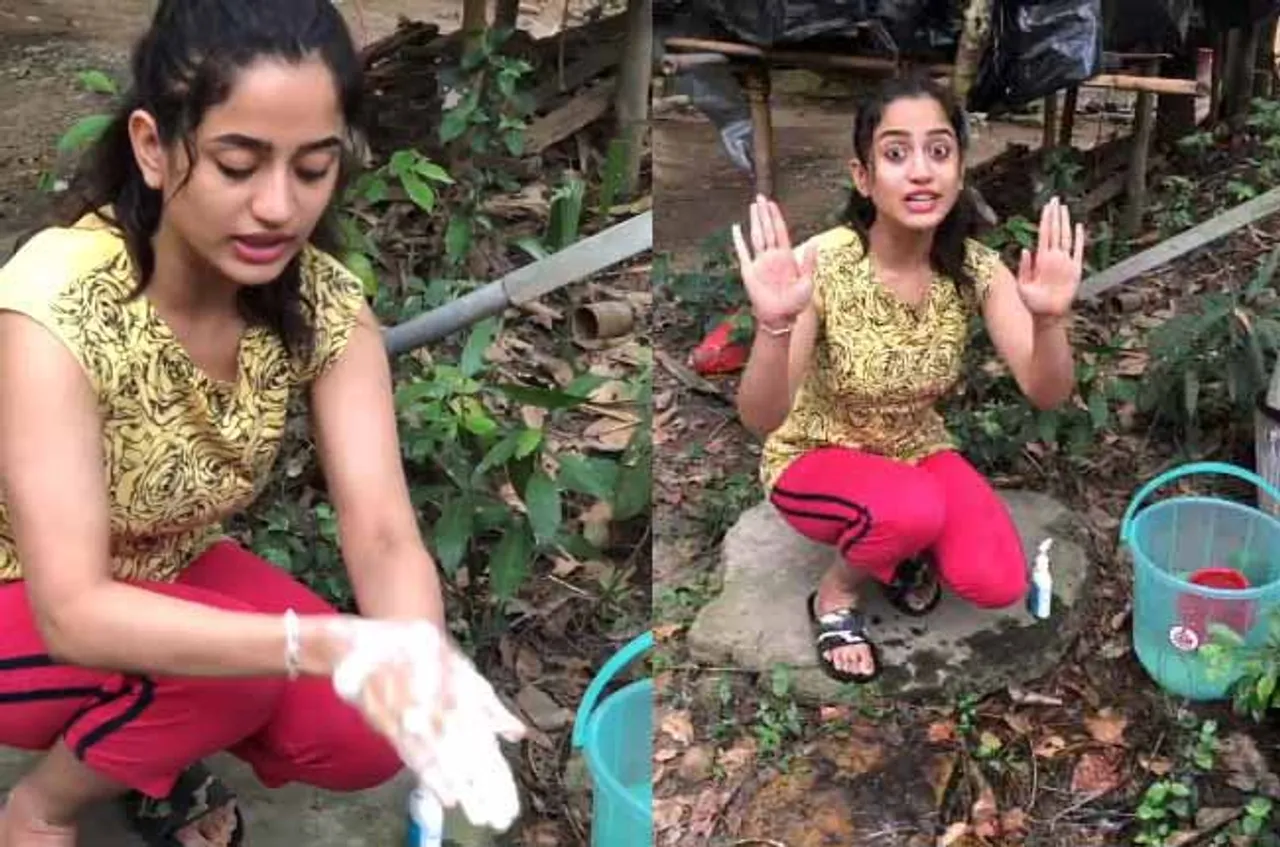 ଗାଁ ନଳକୂପ ପାଖରେ ହାତଧୁଆ ଶିଖାଇ ଟ୍ରୋଲ ହେଲେ ଏଲିନା