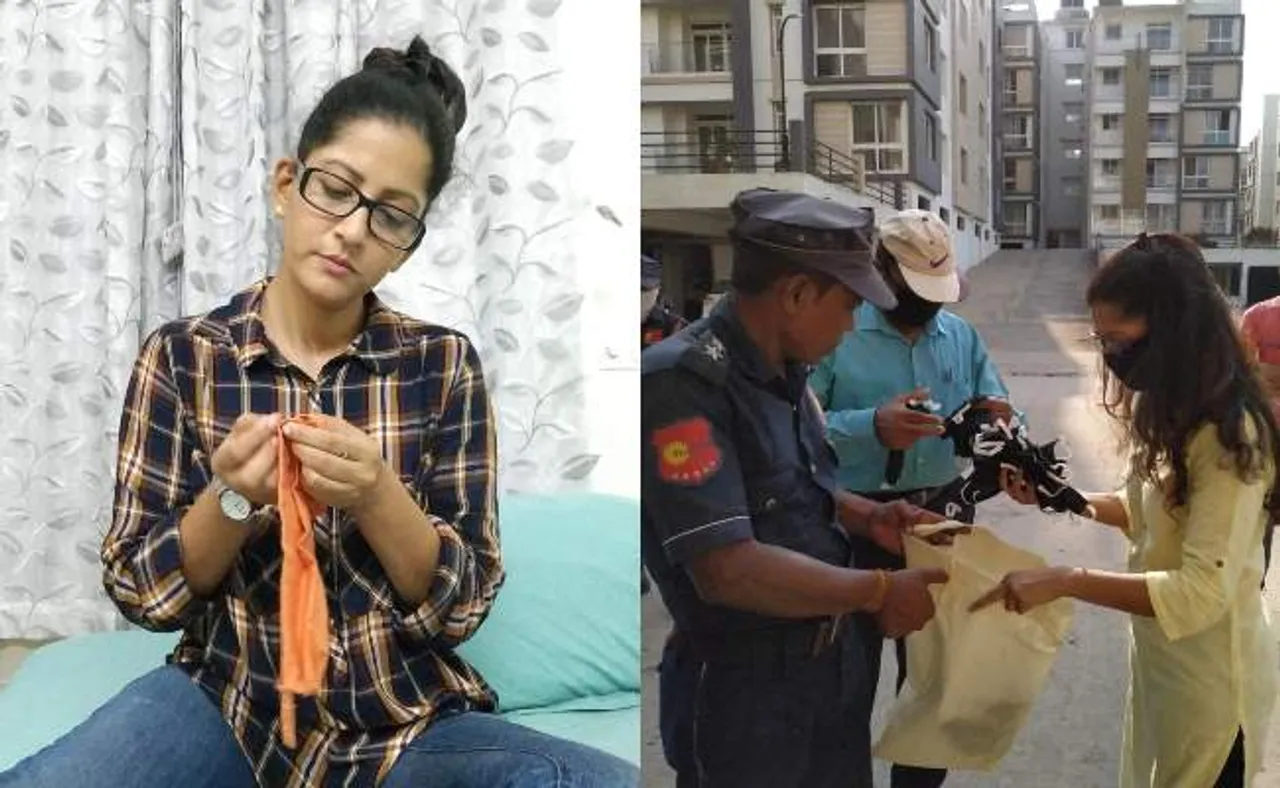 ଘରେ ମାସ୍କ ତିଆରି କଲେ ଅନୁ