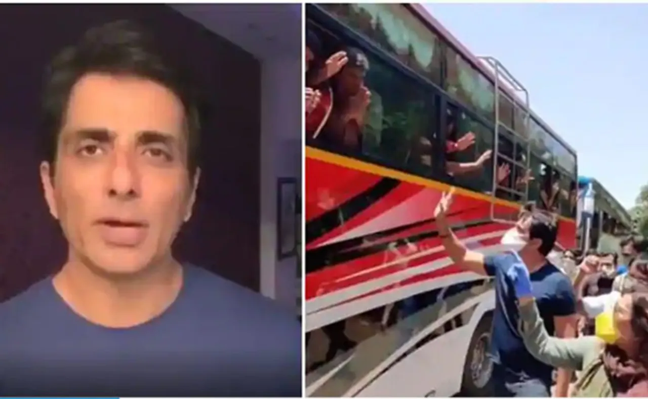 ବସ୍ ଯୋଗାଡ଼ କରି ପ୍ରବାସୀ ଶ୍ରମିକଙ୍କୁ ଘରକୁ ପଠାଇଲେ ସୋନୁ