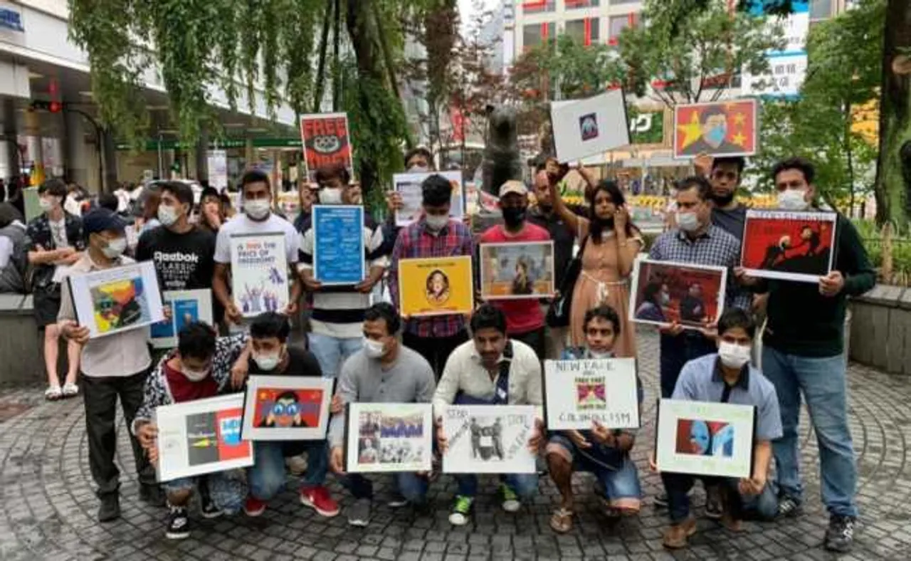 ଟୋକିଓରେ ଚୀନ୍ ରାଷ୍ଟ୍ରପତିଙ୍କ ବିରୋଧରେ ନାରାବାଜି