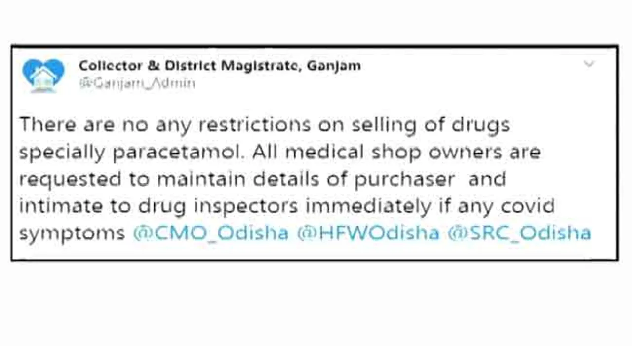 ‘ପାରାସିଟାମଲ୍‌ ବିକ୍ରି କରିବାରେ କଟକଣା ନାହିଁ’