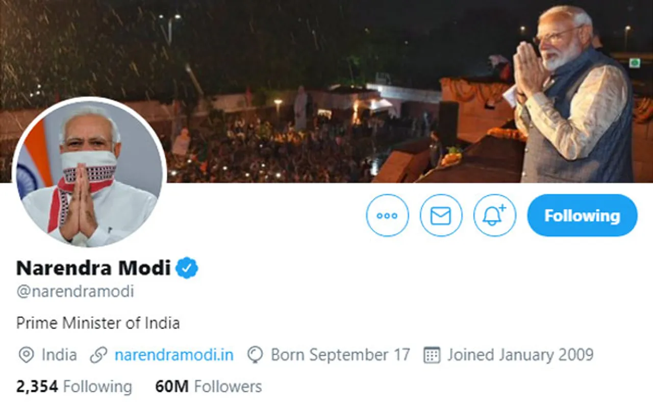 ଟ୍ୱିଟରରେ ବଢ଼ୁଛି ମୋଦିଙ୍କ ଲୋକପ୍ରିୟତା, ଫଲୋଅର୍ସଙ୍କ ସଂଖ୍ୟା ୬୦ ମିଲିୟନ