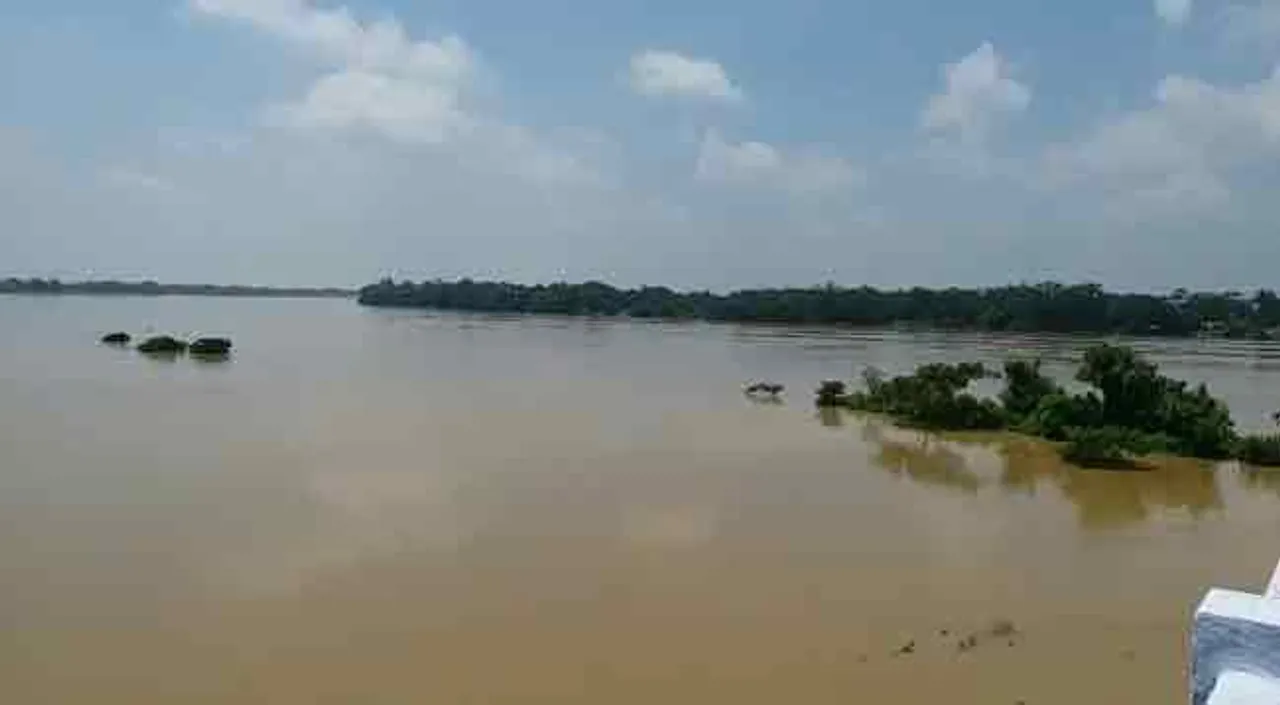 ଜଗତସିଂହପୁରରେ ବିଭିନ୍ନ ନଦୀ ବିପଦ ସଙ୍କେତ ଉପରେ ପ୍ରବାହିତ