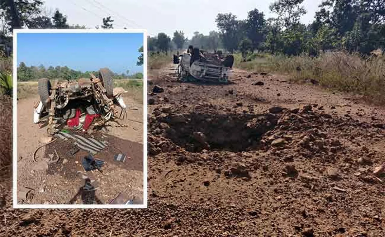 ପୁଲିସ୍ ଗାଡ଼ି ଭାବି ବୋଲେରୋକୁ ଉଡ଼ାଇ ଦେଲେ ନକ୍ସଲ