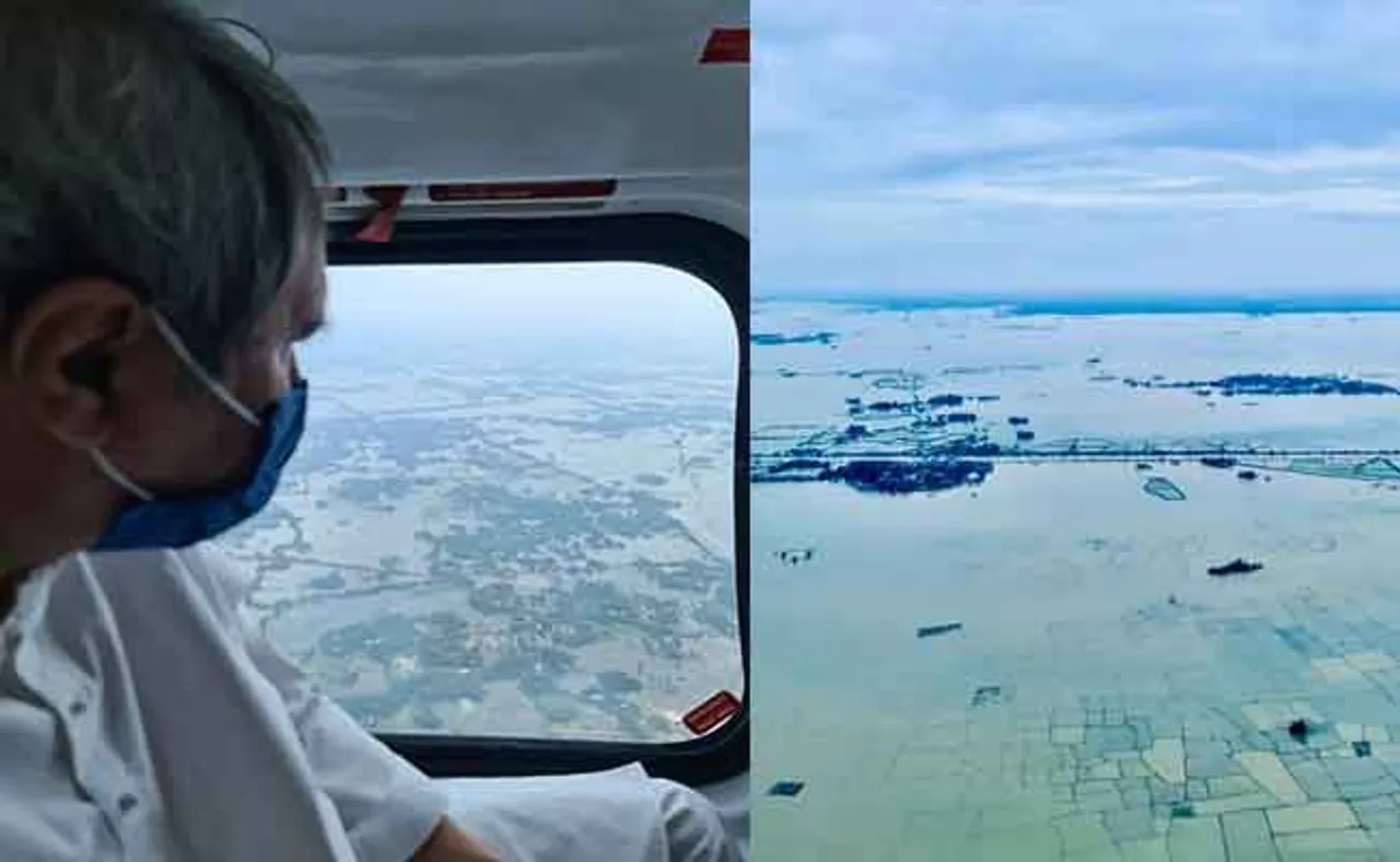 ଆକାଶମାର୍ଗରୁ ବାତ୍ୟାଂଚଳ ବୁଲି ଦେଖିଲେ ମୁଖ୍ୟମନ୍ତ୍ରୀ