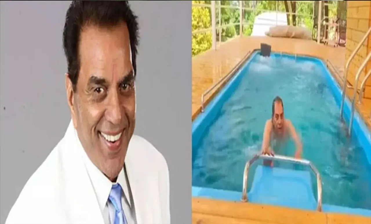 ପୁଲ୍ ଭିତରେ ଏ କ’ଣ କରିଦେଲେ ଧର୍ମେନ୍ଦ୍ର!