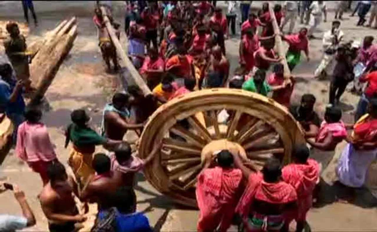 ରଥଯାତ୍ରା ପାଇଁ ଡେରାଗଲା ୩ ରଥର ଚକ