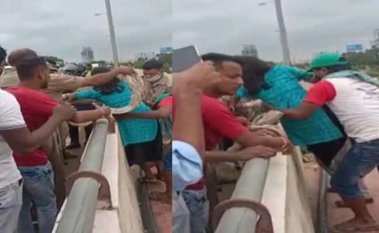 “ମୋତେ ଛାଡ଼, ମୁଁ ଡେଇଁବି”: ପ୍ରାୟ ୪୦ ମିନିଟ୍‌ ଧରି ଚାଲିଥିଲା ଏହି ହାଇଡ୍ରାମା