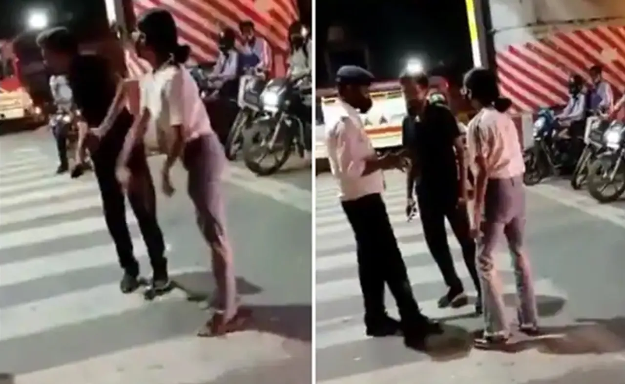 ଡ୍ରାଇଭରଙ୍କୁ ବିଚ୍‌ ରାସ୍ତାରେ ୨୨ ଚାପୁଡ଼ା ମାରିଲେ ଯୁବତୀ