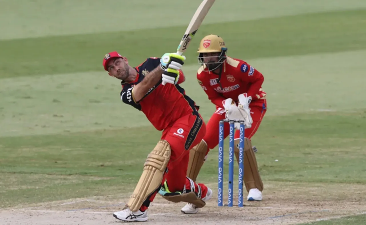 ମ୍ୟାକ୍ସୱେଲଙ୍କ ବିସ୍ଫୋରକ ବ୍ୟାଟିଂ, ଆରସିବି ୧୬୪/୭