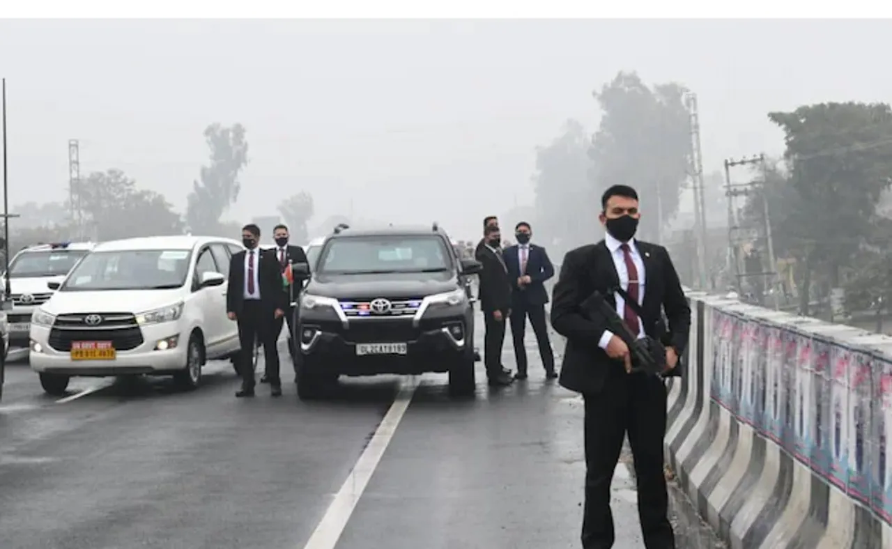 ମୋଦିଙ୍କ ସୁରକ୍ଷା ବ୍ୟବସ୍ଥାରେ ବ୍ୟାପକ ଢ଼ିଲା, ଫ୍ଲାଏ ଓଭରରେ ଫସିଲା କାର୍‌କେଡ୍‌