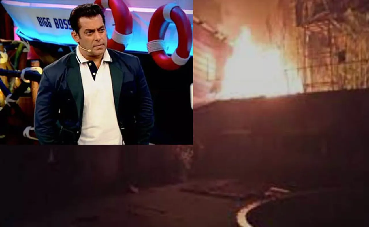 ସଲମାନଙ୍କ ଶୋ'ରେ ଅଗ୍ନିକାଣ୍ଡ, ଜଳିଗଲା ସେଟ୍‌!