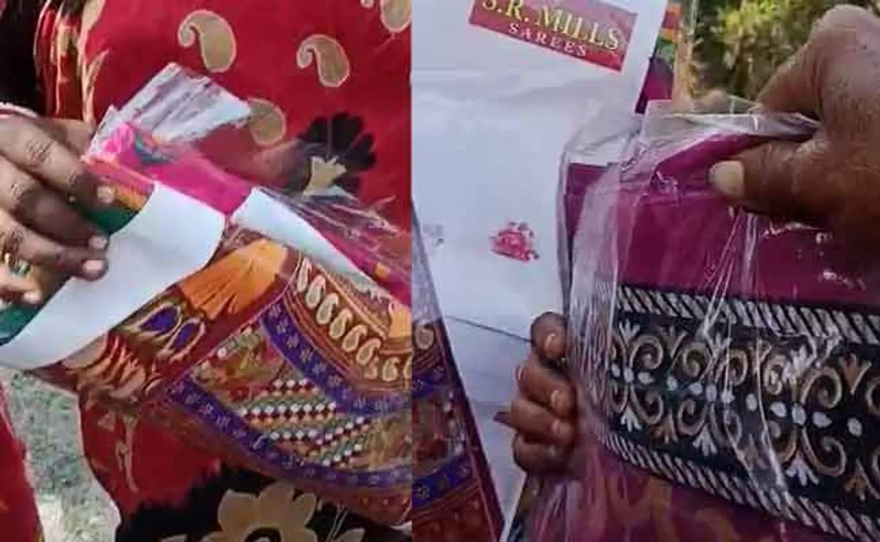 ମହିଳାଙ୍କୁ ଶାଢ଼ି ବାଣ୍ଟି ରାଣ ଦେଉଛନ୍ତି ବିଜେଡି ନେତା!