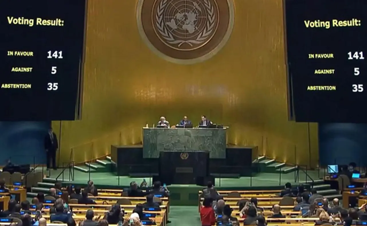 ଜାତିସଂଘରେ ରୁଷ ବିରୋଧୀ ପ୍ରସ୍ତାବ ପାସ୍‌, ପୁଣି ଭୋଟ ଦାନରୁ ଦୂରେଇ ରହିଲା ଭାରତ