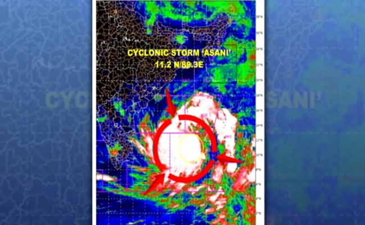 ଭୀଷଣ ବାତ୍ୟାରେ ପରିଣତ ହେଲା ‘ଅସାନି’, ୨୧ କିମି ବେଗରେ ମାଡ଼ି ଆସୁଛି