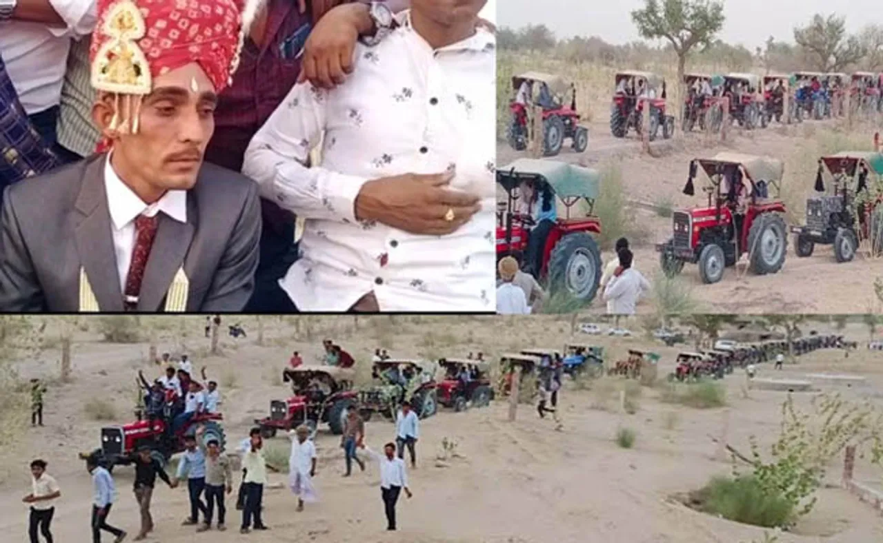 କନିଆଁକୁ ଆଣିବା ପାଇଁ ୫୧ଟି ଟ୍ରାକ୍ଟର ନେଇ ବାହାରିଲା ବର