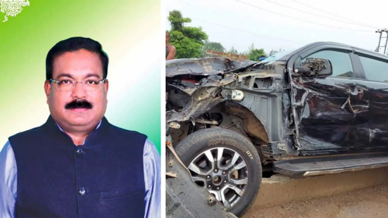 ବିଧାୟକଙ୍କ କାର୍‌କୁ ଧକ୍କା ଦେଲା ଟ୍ରକ୍‌