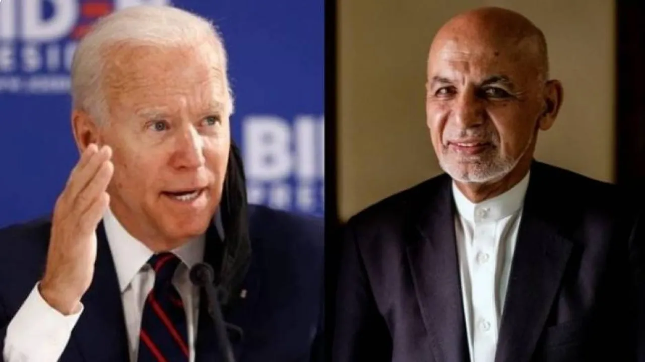Joe Biden With Asraf Ghani