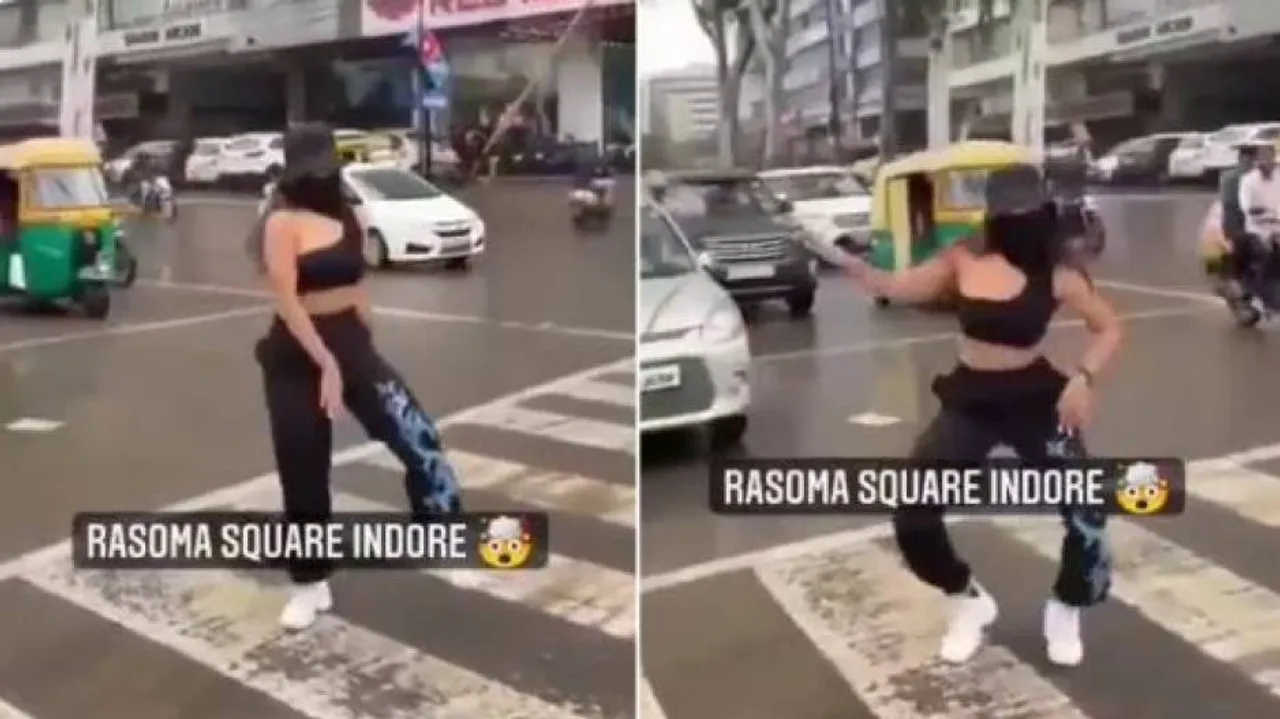 Woman Dancing On Road