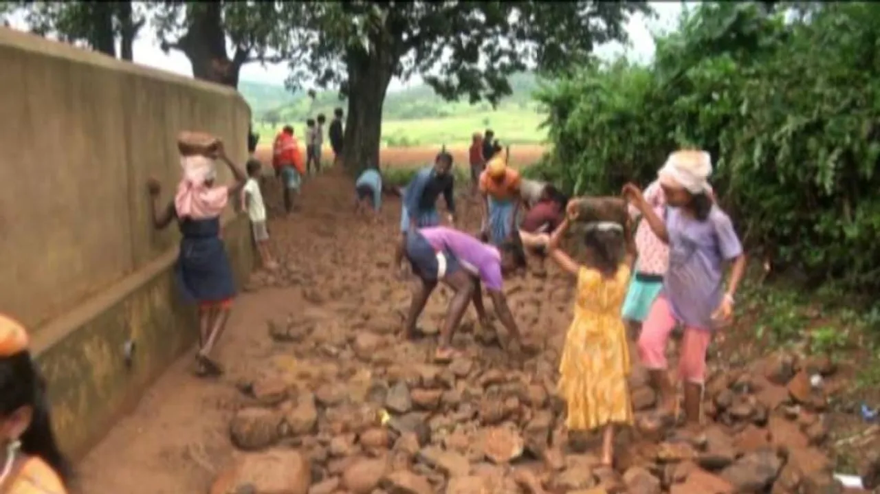 Villagers in koraput gear up to construsct road to village on their own 