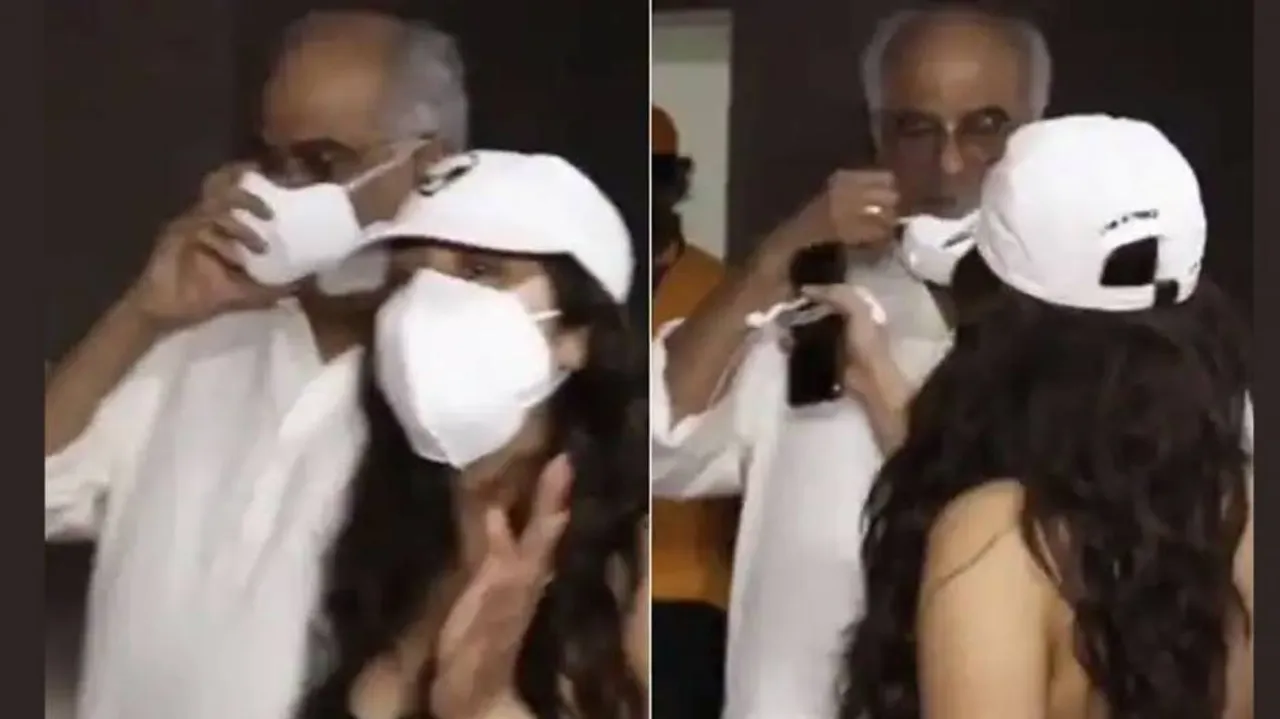 Janhvi Kapoor gets angry on Boney Kapoor