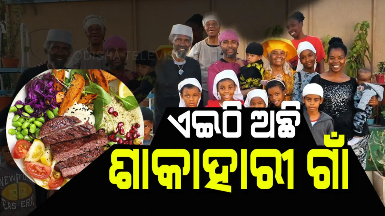 Vegan village, people don’t consume meat milk salt sugar