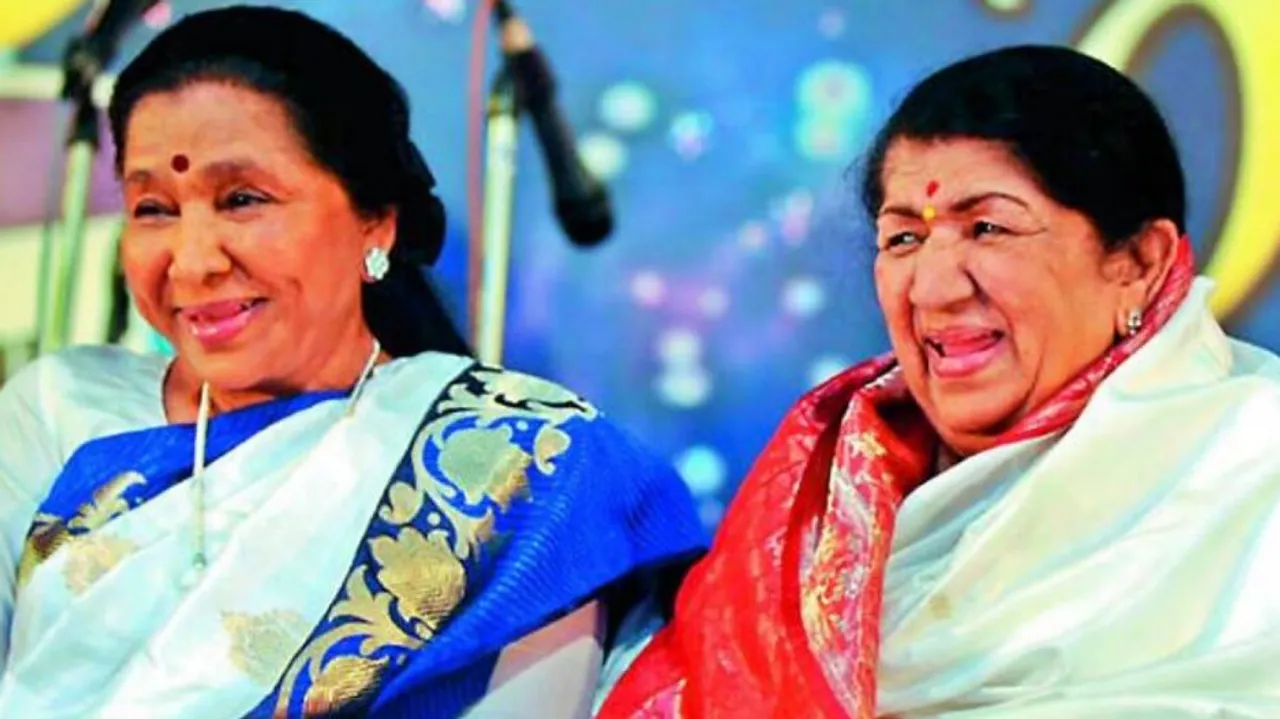 Asha Bhosle and Lata Mangeshkar 