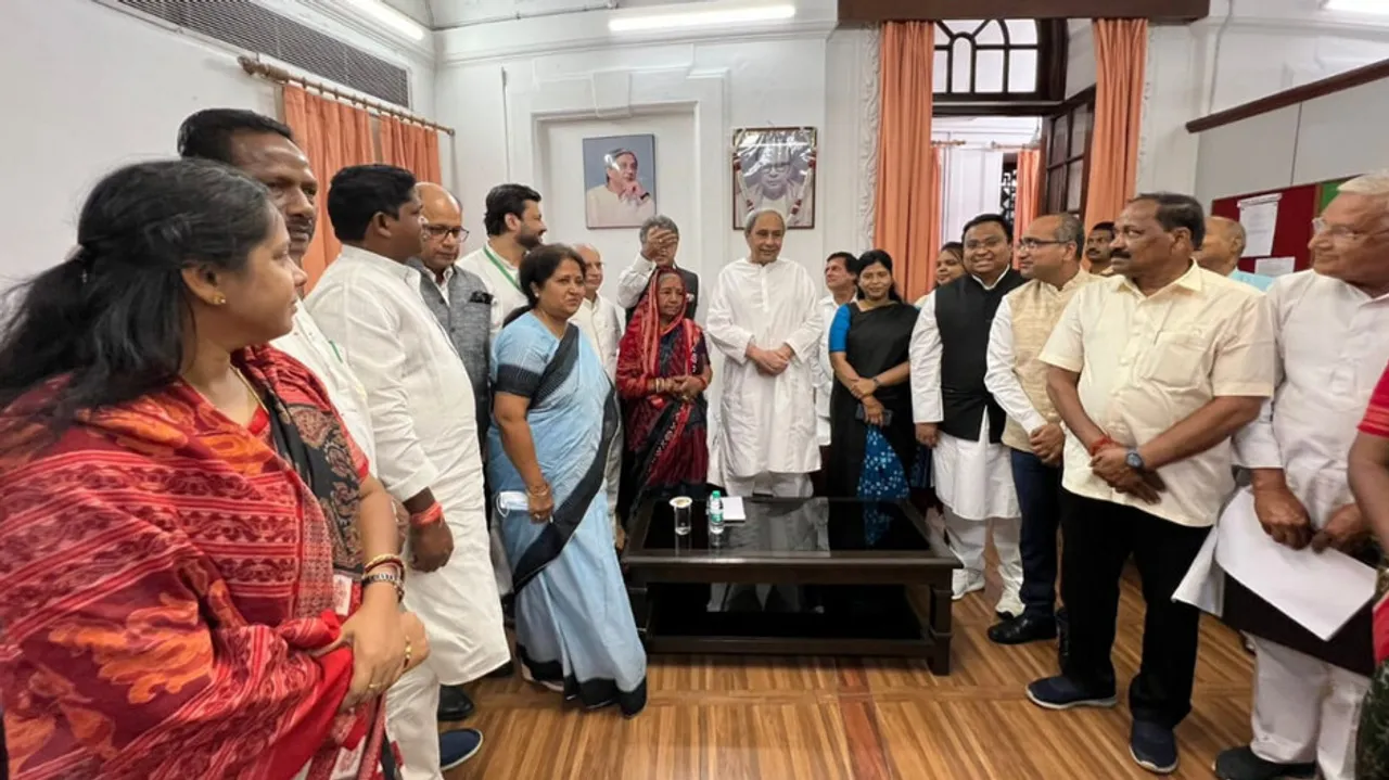 CM Naveen Patnaik At Parliament