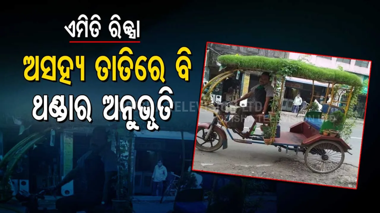 _Man turns his rickshaw into mobile mini rooftop garden