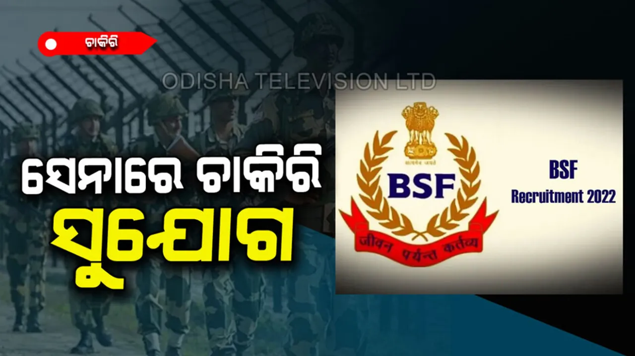 BSF recruitment 2022 for various inspector posts
