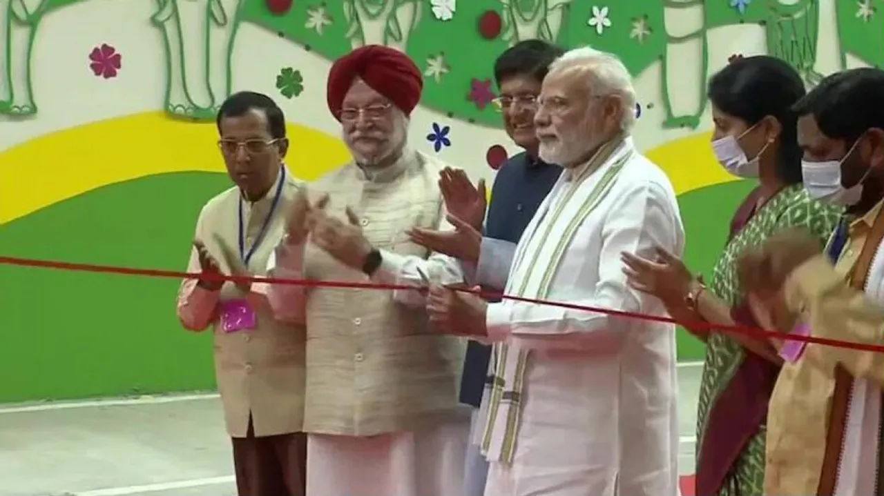 PM Narendra Modi inaugurates Pragati Maidan Integrated Transit Corridor project