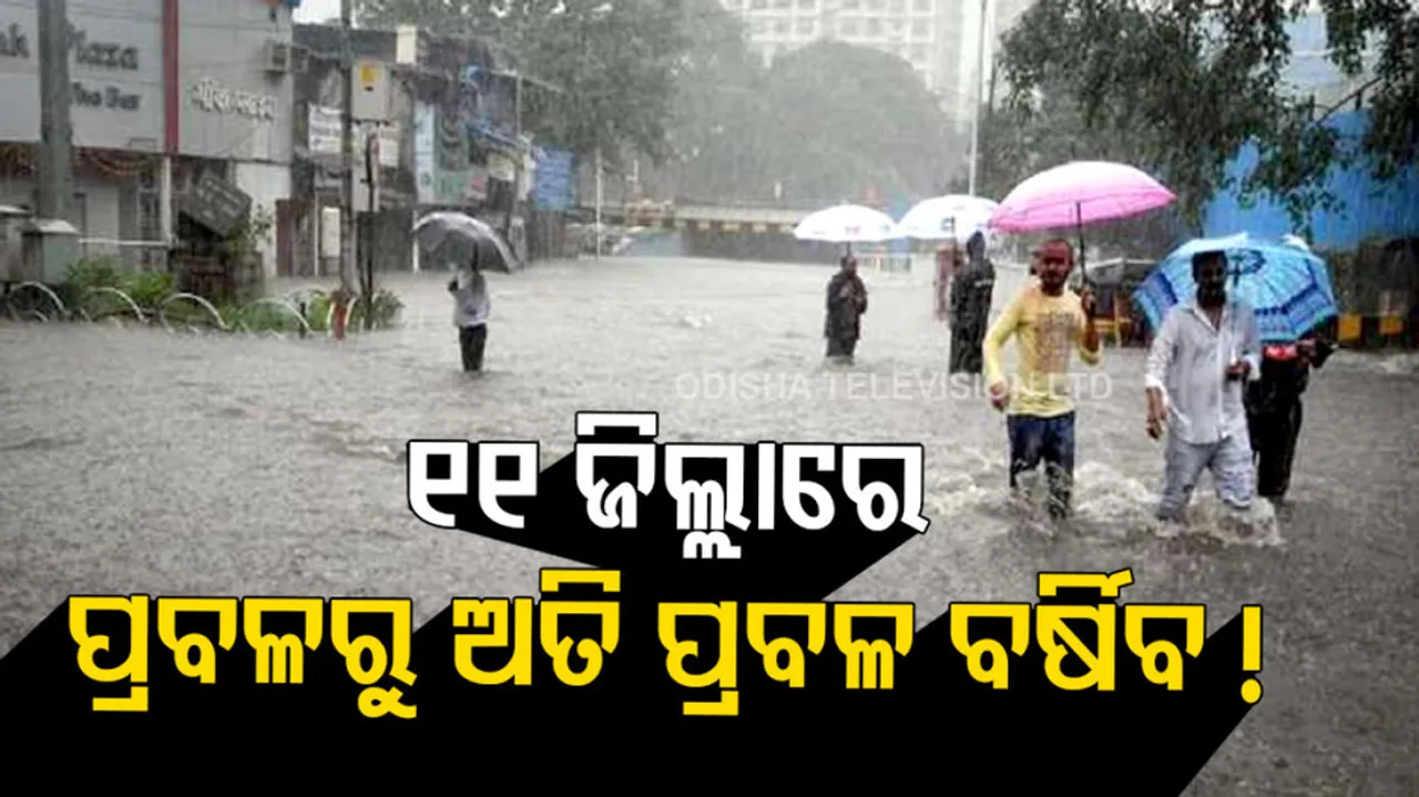 Heavy To Very Heavy Rainfall Likely In 11 Districts Of Odisha 