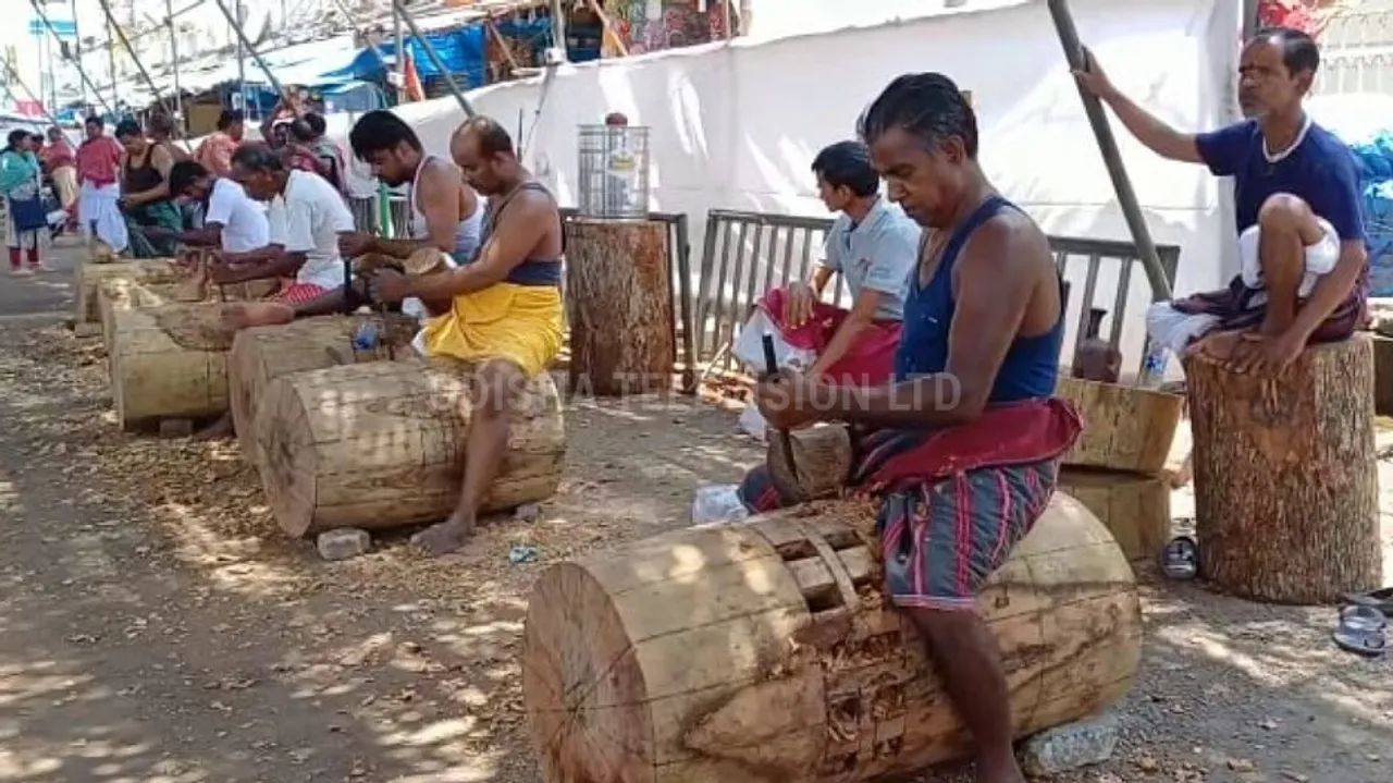 ରଥଖଳାରେ ଜୋରସୋରରେ ଆଗେଇ ଚାଲିଛି ରଥକାମ