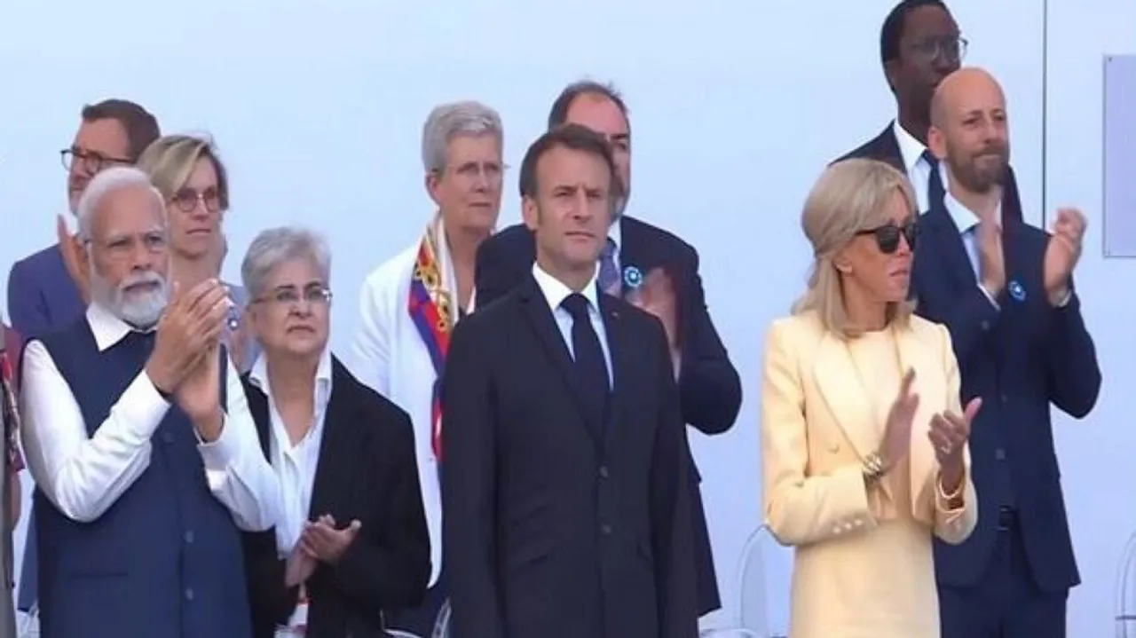 Indian soldiers march with French troops