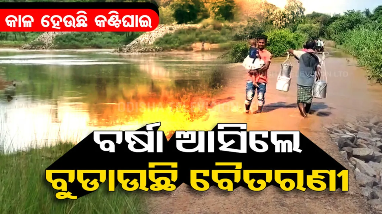 Flooded Baitarani river