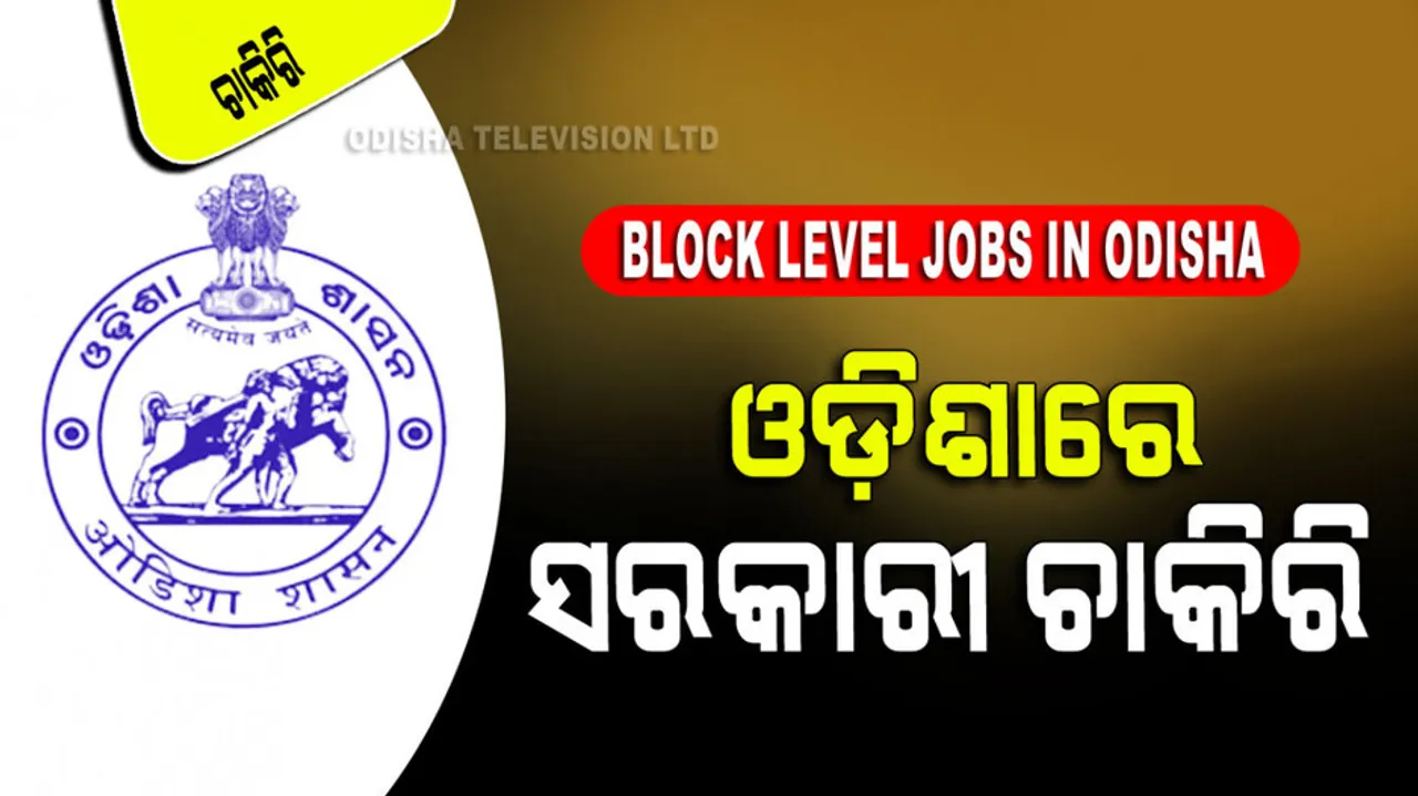 Block Level Jobs in Odisha Apply For Various Posts 
