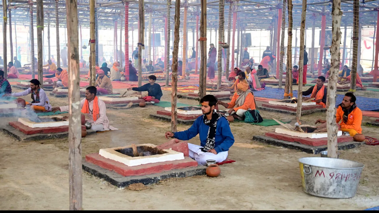 Yagya kund in mahakumbh 2025