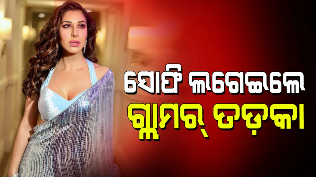 Sophie choudhry shared latest pics in revealing saree