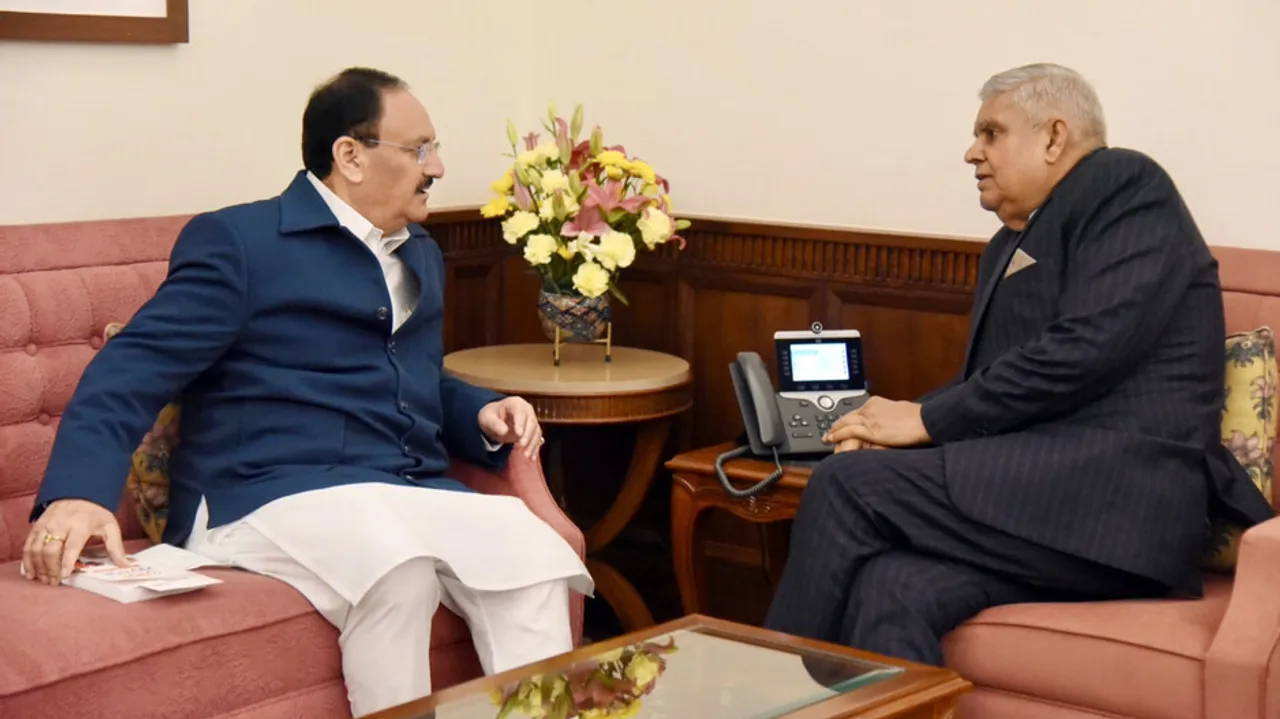 Vice President of India Jagdeep Dhankhar meets central ministers