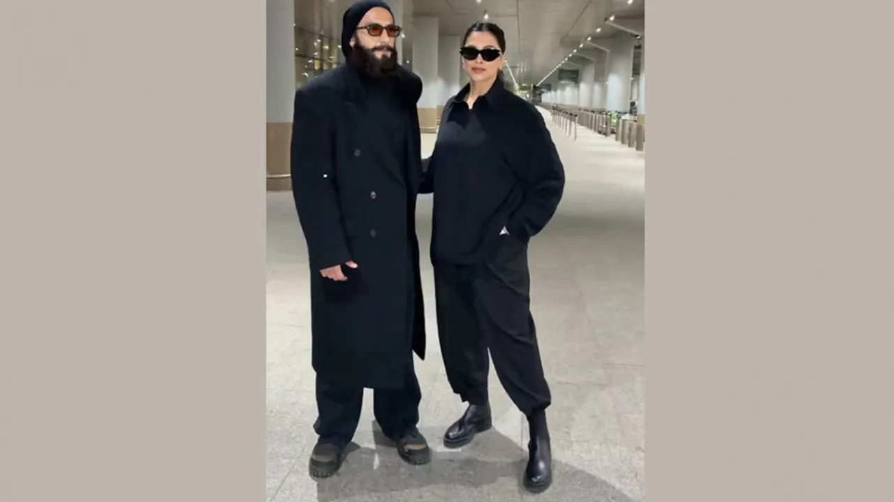Deepika padukone and ranveer singh spotted at airport