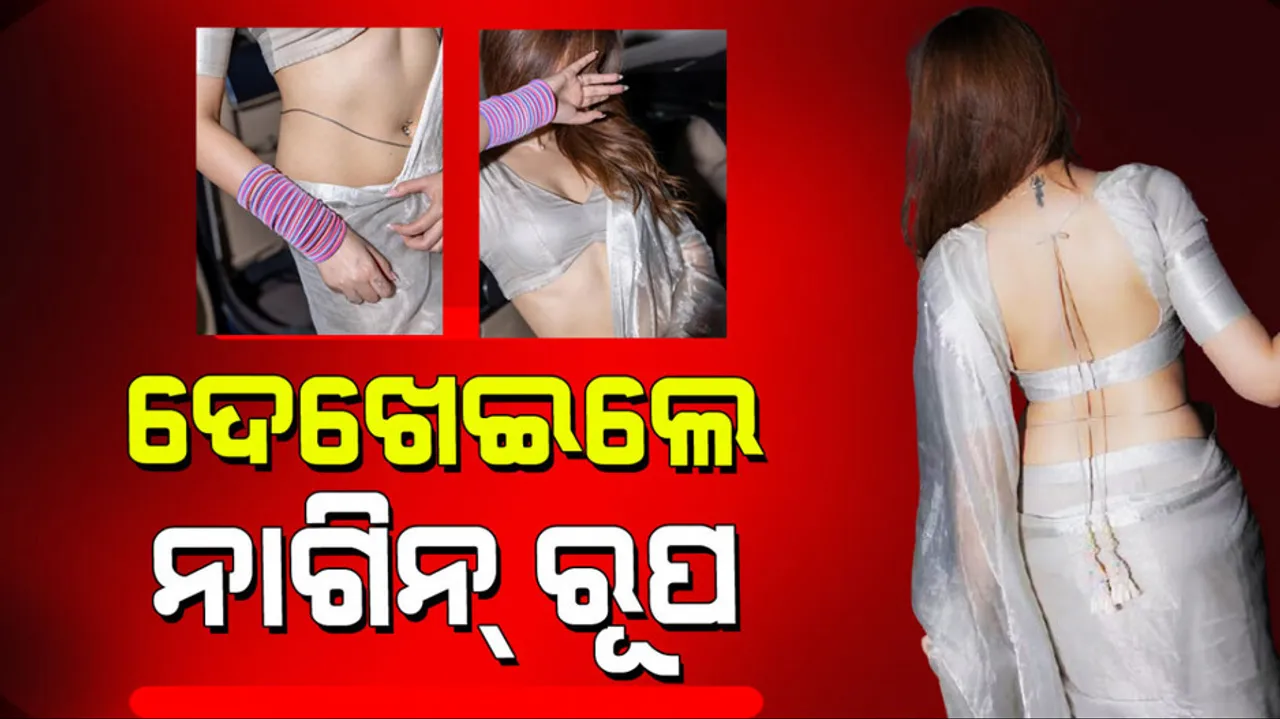 Mahira Sharma shared sizzling pictures in silk saree