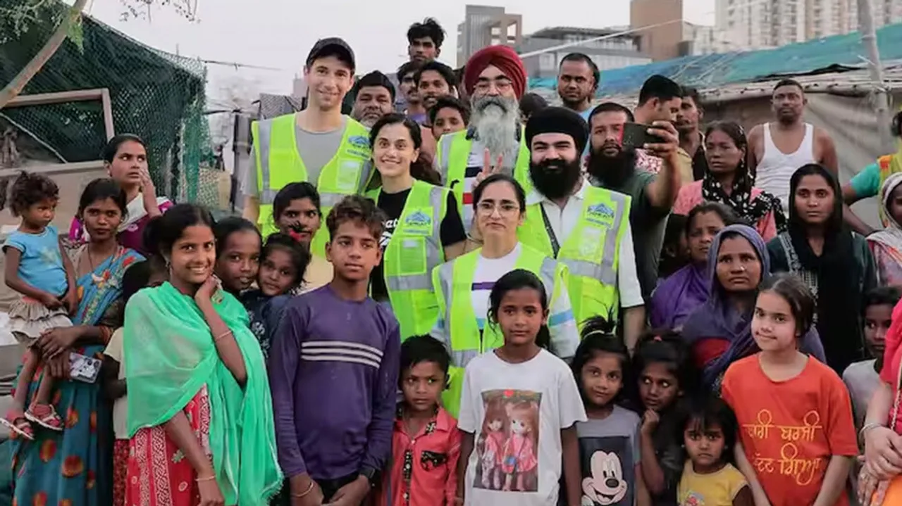 Taapsee Pannu distributed fans and water coolers to needy people